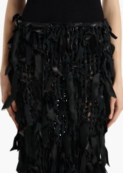 Khaite Leather|Skirts & Shorts-Lyla Skirt in Black Leather