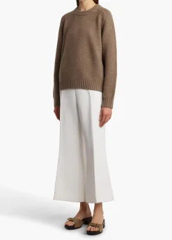 Khaite Knitwear-Mae Sweater in Barley