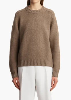 Khaite Knitwear-Mae Sweater in Barley