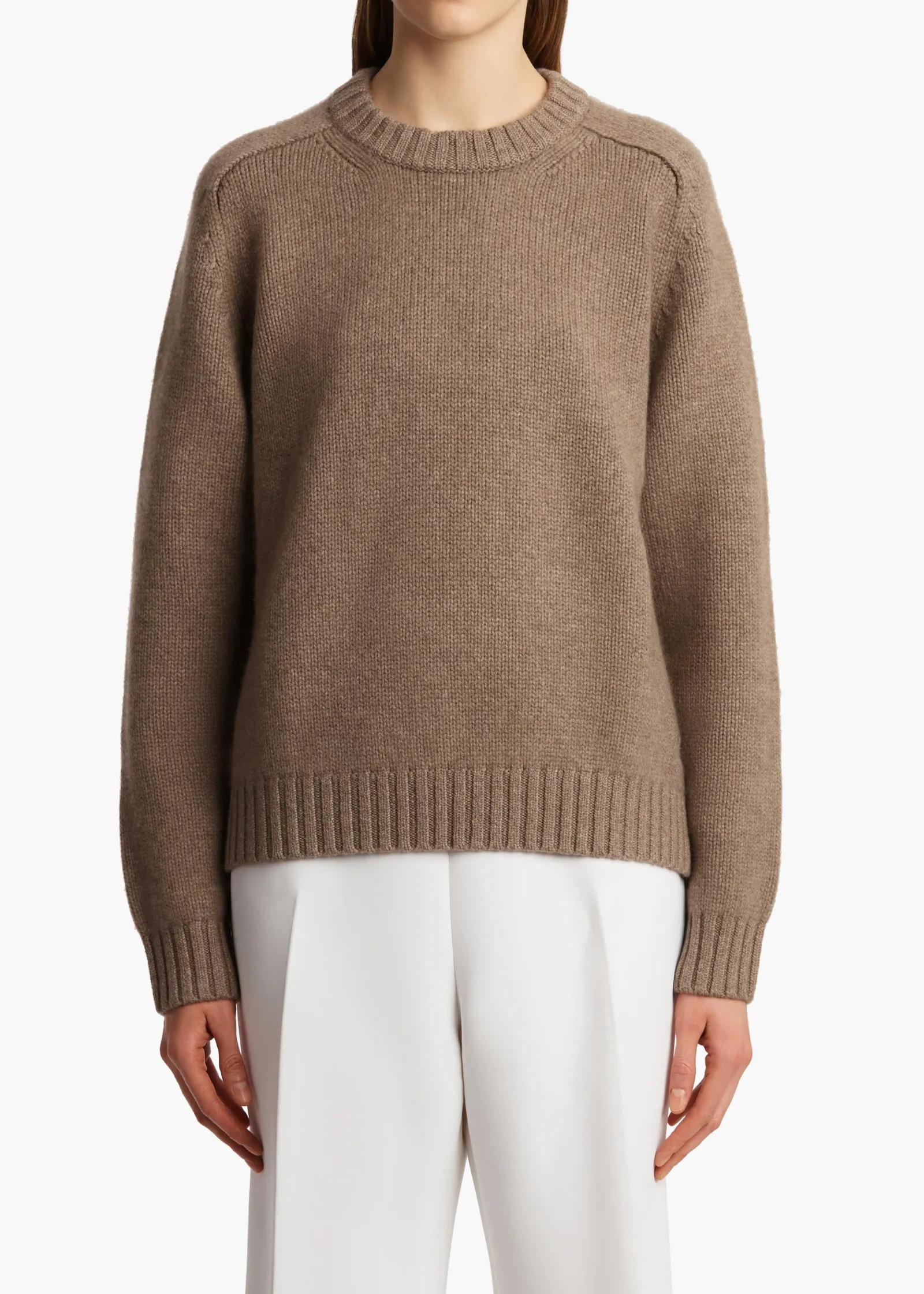 Khaite Knitwear-Mae Sweater in Barley