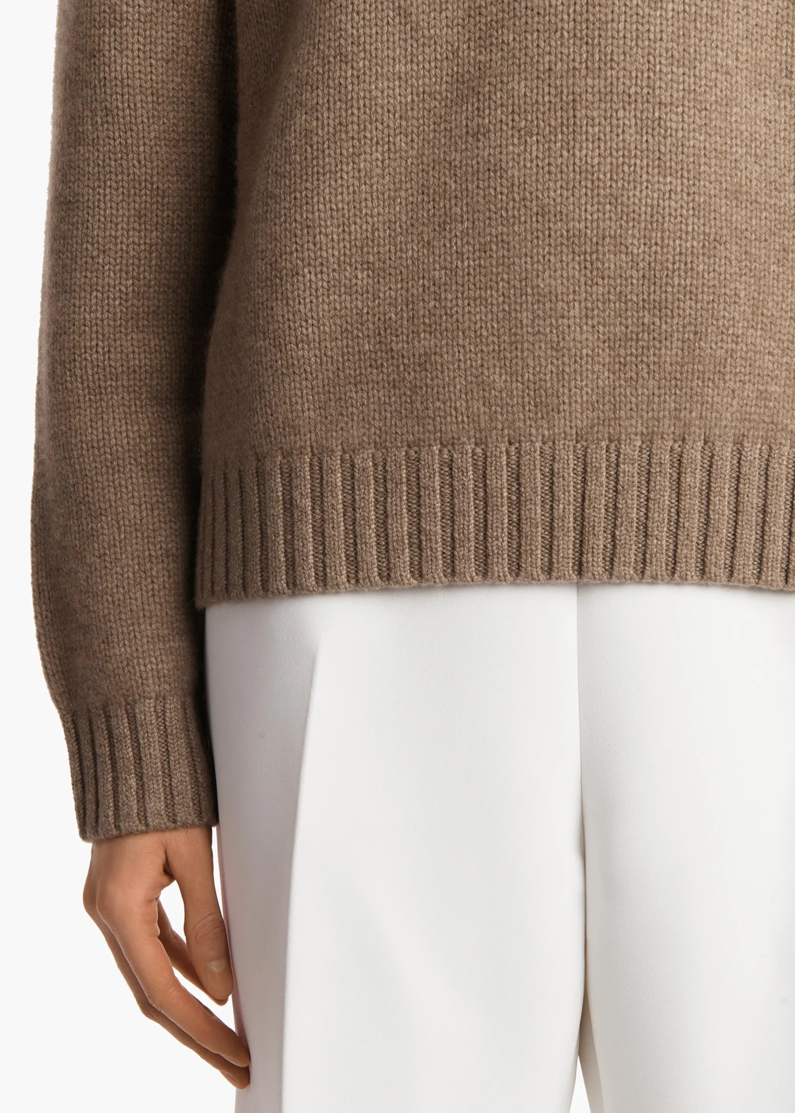 Khaite Knitwear-Mae Sweater in Barley