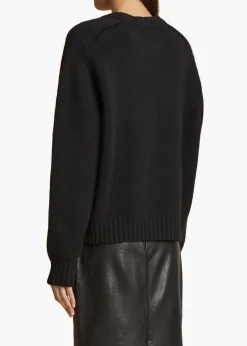 Khaite Knitwear-Mae Sweater in Black