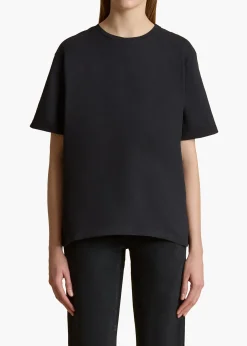 Khaite T-Shirts & Tanks-Mae T-Shirt in Black