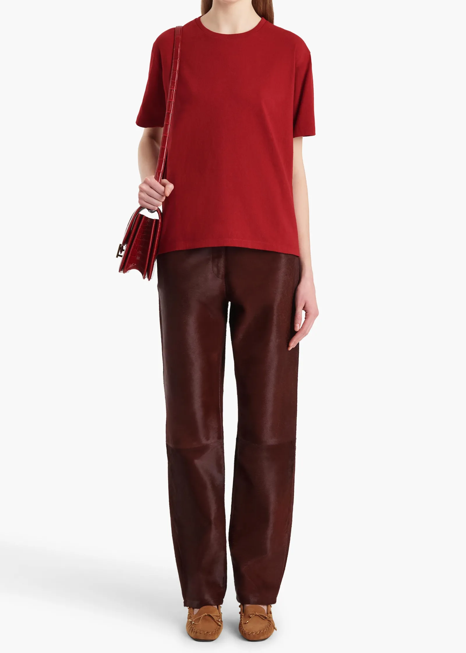 Khaite T-Shirts & Tanks-Mae T-Shirt in Crimson