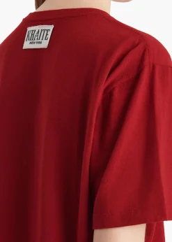 Khaite T-Shirts & Tanks-Mae T-Shirt in Crimson