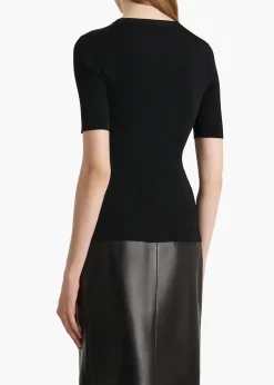 Khaite Shirts & Tops-Maj Top in Black