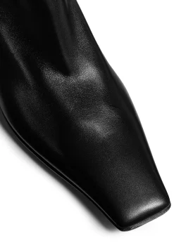 Khaite Boots-Marfa Ankle Boot in Black Leather