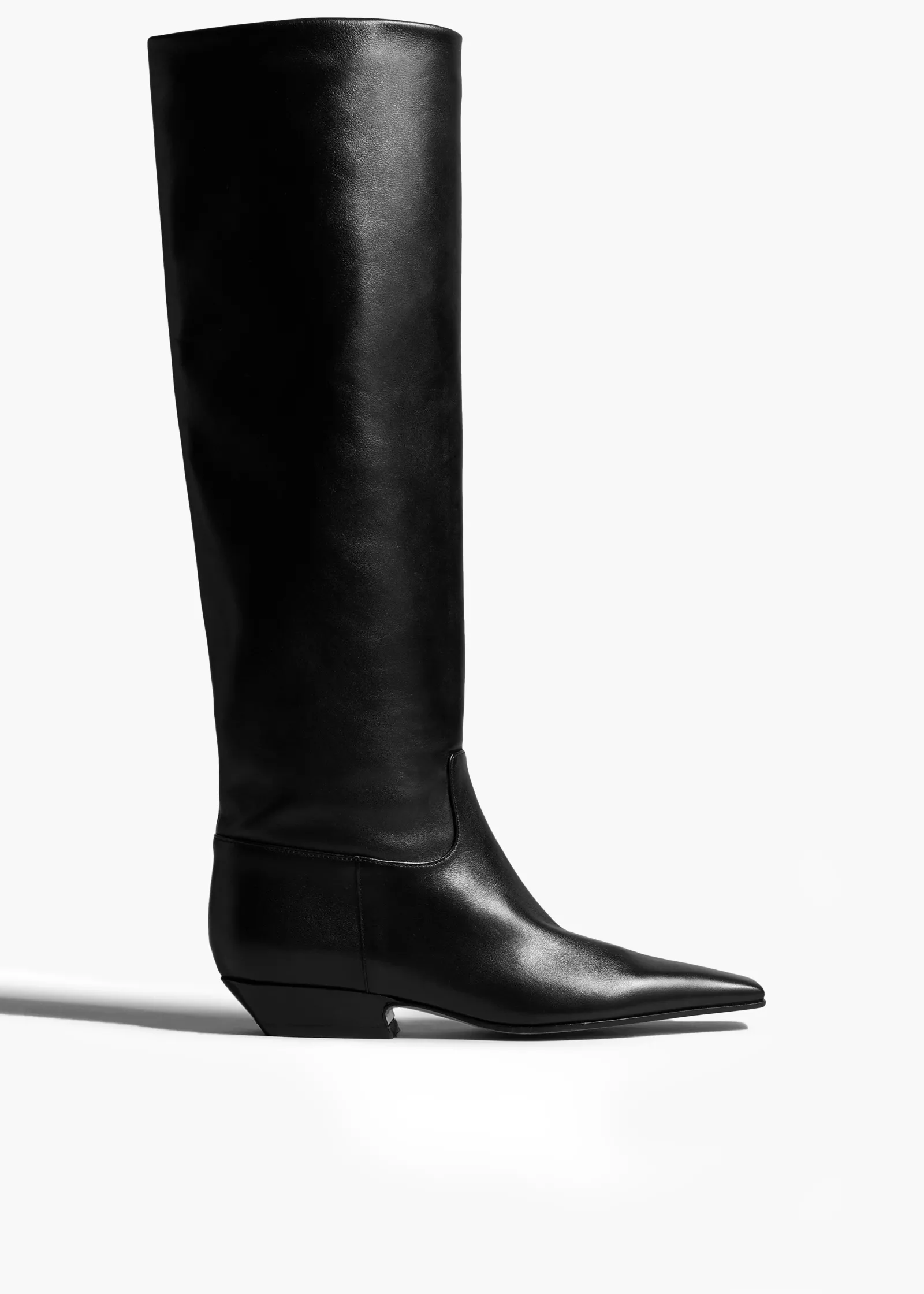 Khaite Boots-Marfa Knee-High Boot in Black Leather
