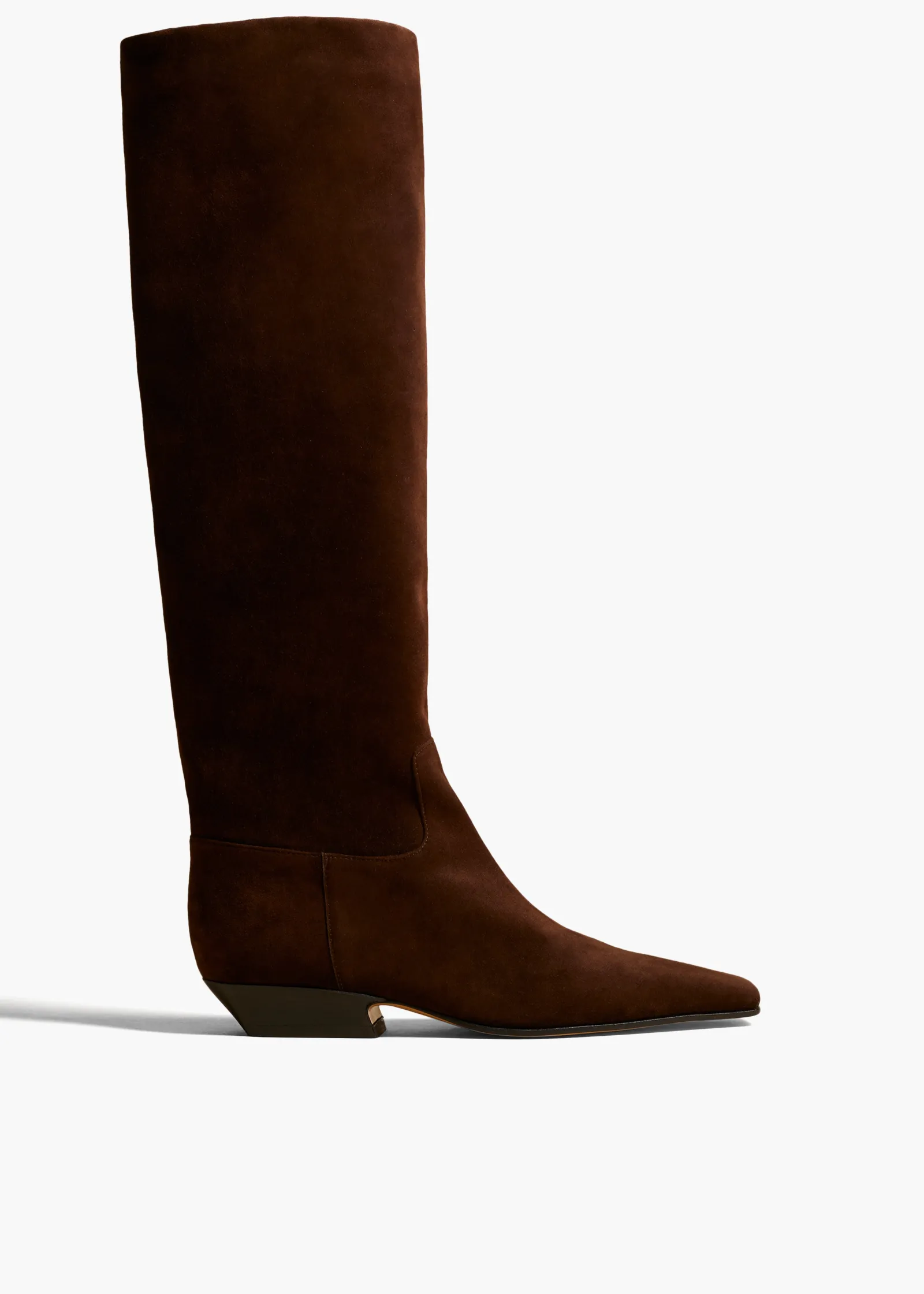 Khaite Boots-Marfa Knee-High Boot in Coffee Suede