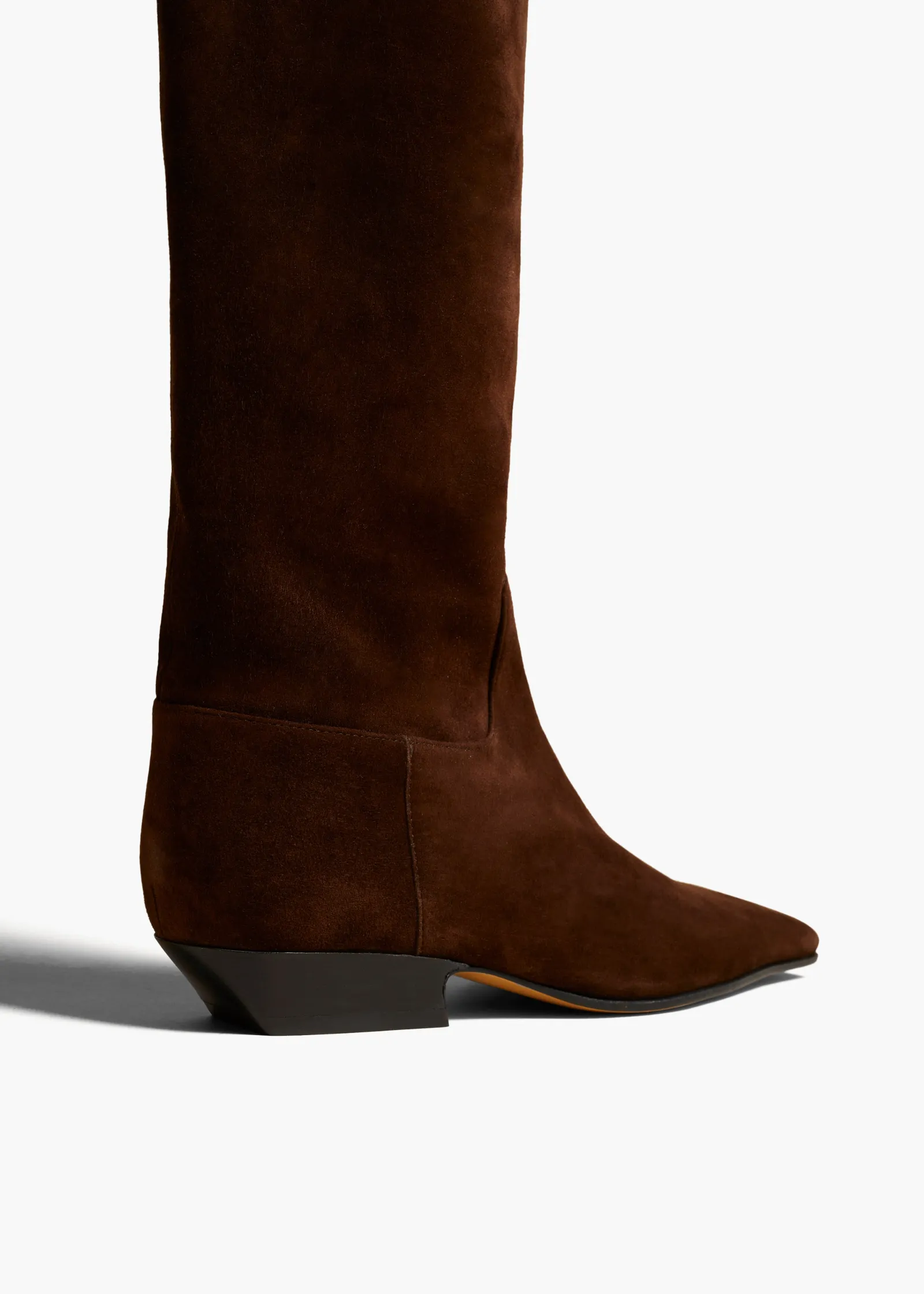 Khaite Boots-Marfa Knee-High Boot in Coffee Suede