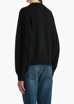 Khaite Knitwear-Margaux Sweater in Black
