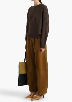 Khaite Knitwear-Margaux Sweater in Coffee