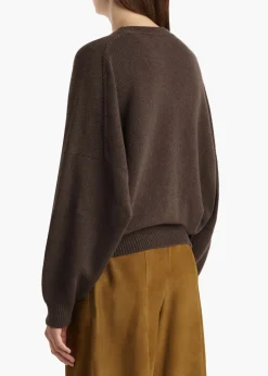 Khaite Knitwear-Margaux Sweater in Coffee