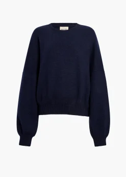 Khaite Knitwear-Margaux Sweater in Midnight