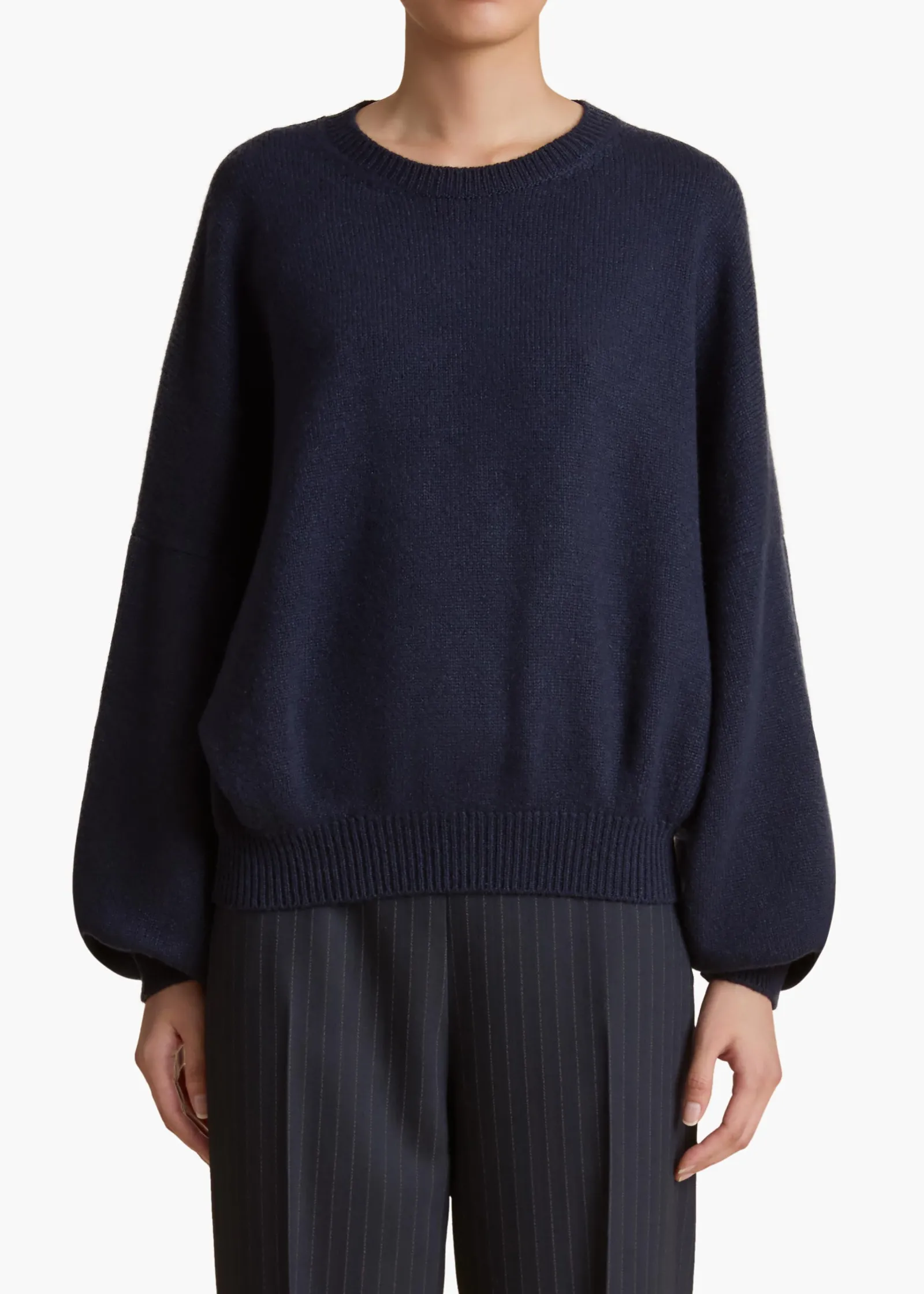 Khaite Knitwear-Margaux Sweater in Midnight