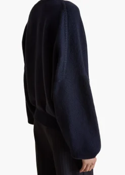 Khaite Knitwear-Margaux Sweater in Midnight