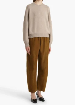 Khaite Knitwear-Margaux Sweater in Putty