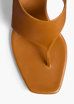 Khaite Mules|Sandals-Marlow Mule in Cuoio Glazed Leather