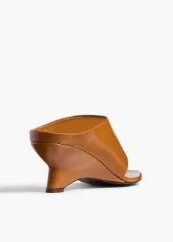 Khaite Mules|Sandals-Marlow Mule in Cuoio Glazed Leather
