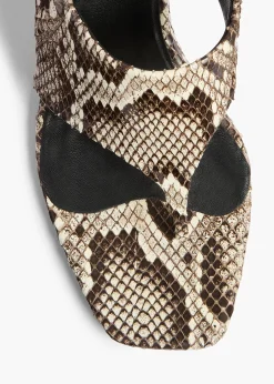 Khaite Mules|Sandals-Marlow Mule in Natural Python
