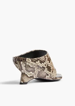 Khaite Mules|Sandals-Marlow Mule in Natural Python