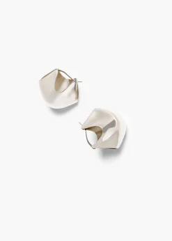 Khaite Jewelry-Medium Lotus Earrings in Silver