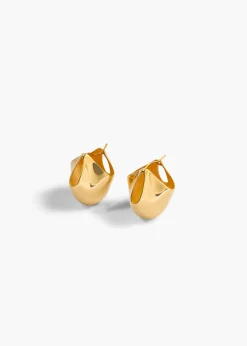 Khaite Jewelry-Medium Lotus Earrings in Gold