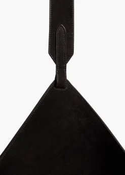 Khaite Totes-Medium Lotus Tote in Black Suede