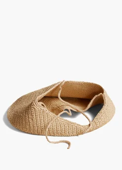 Khaite Shoulder Bags-Medium Olivia Hobo in Natural Raffia