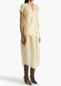 Khaite Shirts & Tops-Mer Top in Pale Yellow