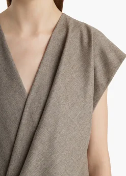Khaite Shirts & Tops-Mer Top in Sepia