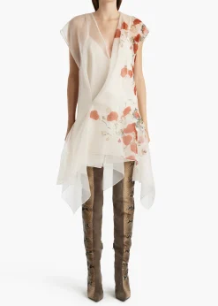 Khaite Dresses-Merith Dress in Cream and Red