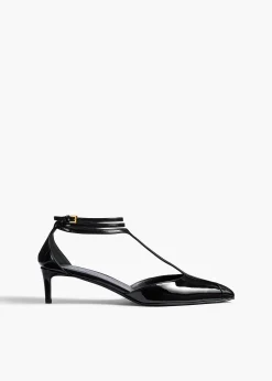 Khaite Sandals|Pumps-Mia Pump in Black Patent Leather