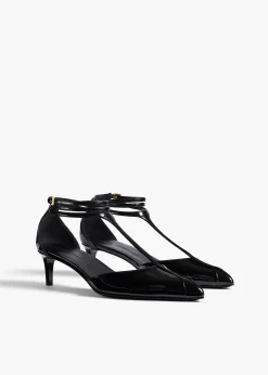 Khaite Sandals|Pumps-Mia Pump in Black Patent Leather