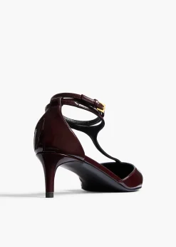 Khaite Sandals|Pumps-Mia Pump in Bordeaux Patent Leather