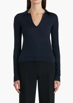 Khaite Shirts & Tops-Mikel Top in Midnight
