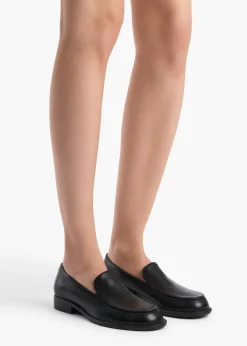 Khaite Flats-Miles Loafer in Black Leather