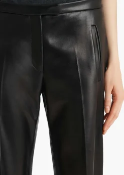 Khaite Leather|Pants-Miles Pant in Black Leather