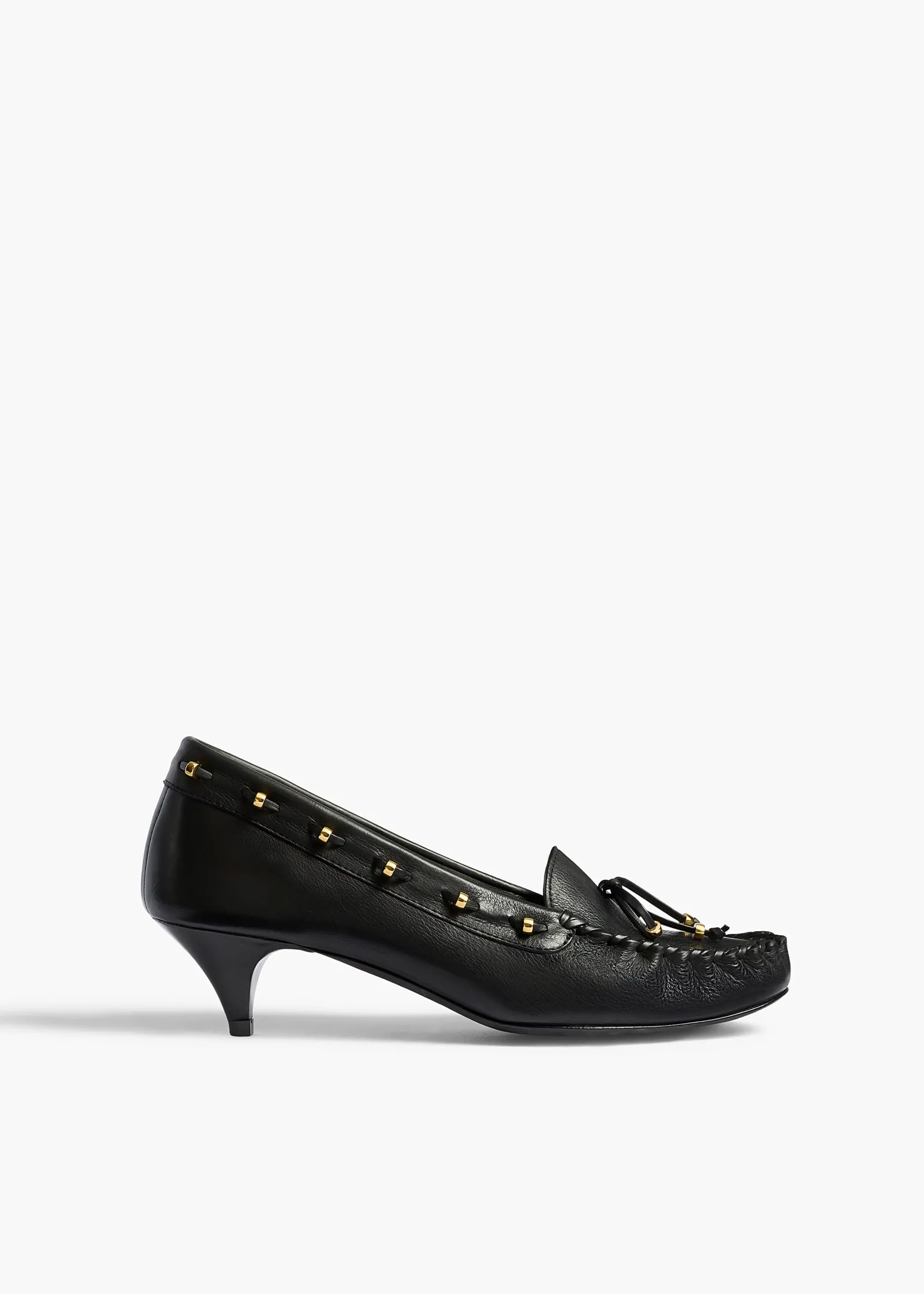 Khaite Pumps-Milly Pump in Black Pebbled Leather