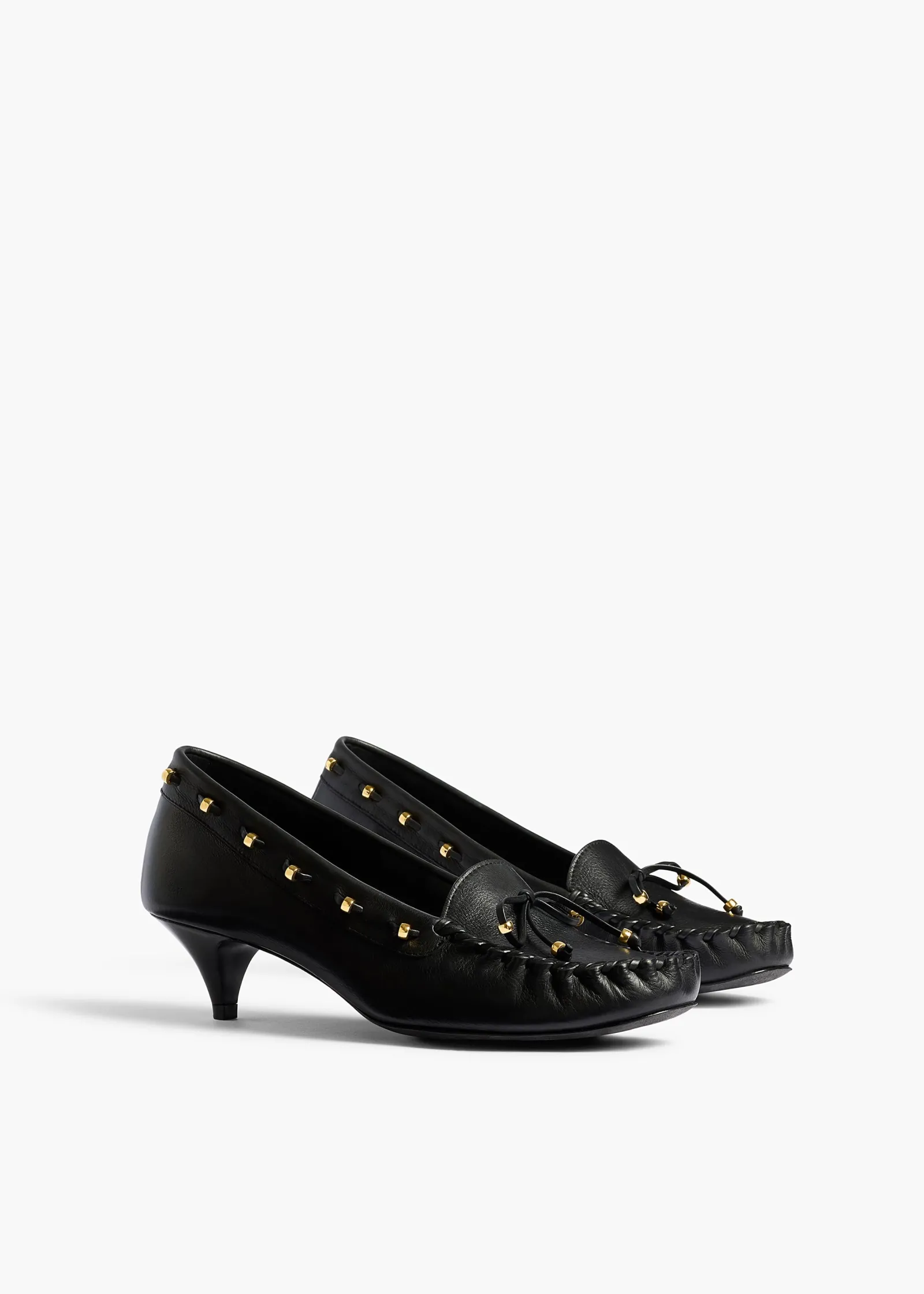 Khaite Pumps-Milly Pump in Black Pebbled Leather