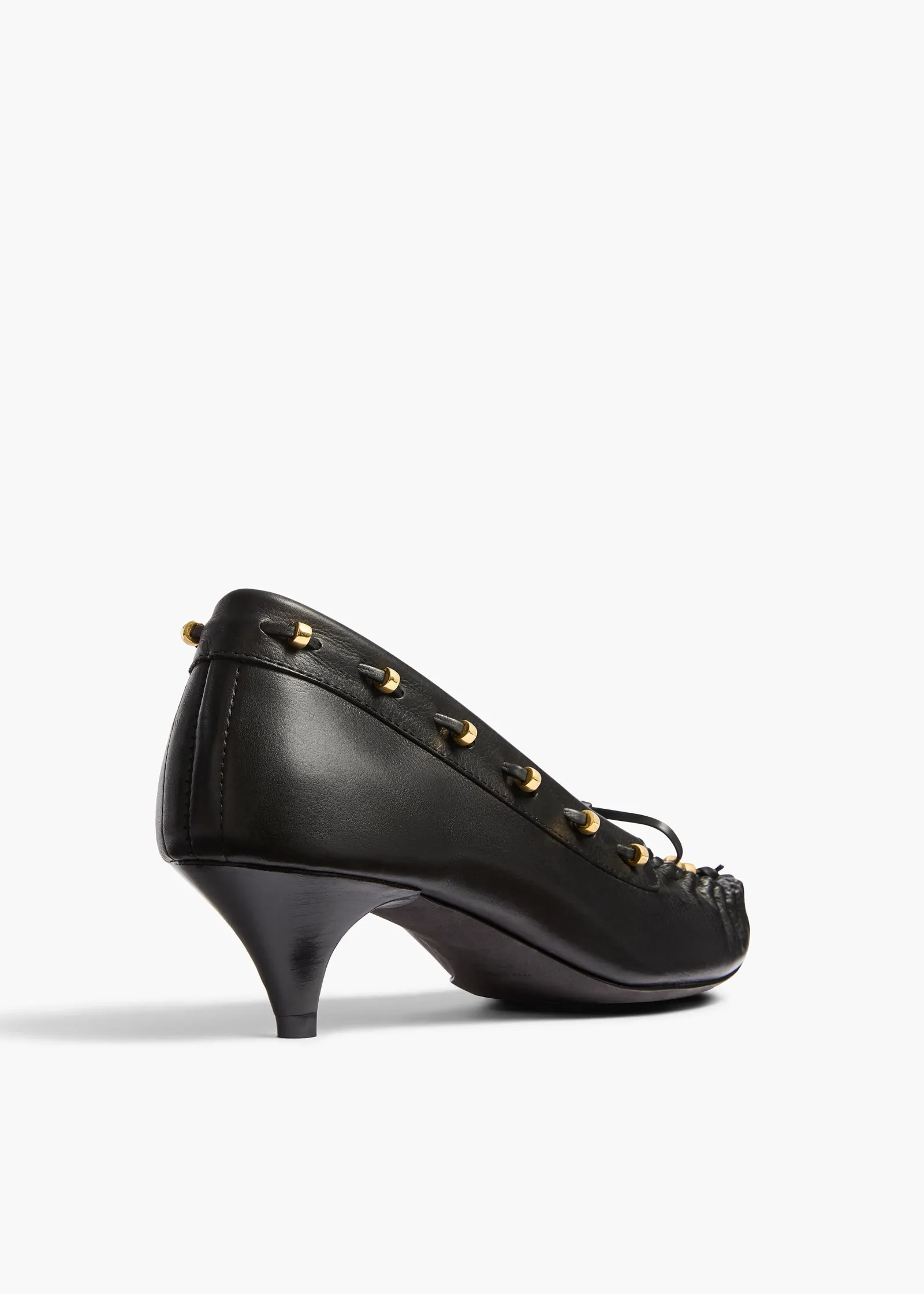 Khaite Pumps-Milly Pump in Black Pebbled Leather