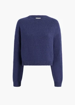 Khaite Knitwear-Milo Sweater in Indigo