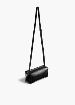 Khaite Crossbody Bags-Mini Kye Crossbody Bag in Black Crackle Patent Leather