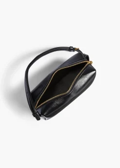 Khaite Crossbody Bags-Mini Kye Crossbody Bag in Black Crackle Patent Leather