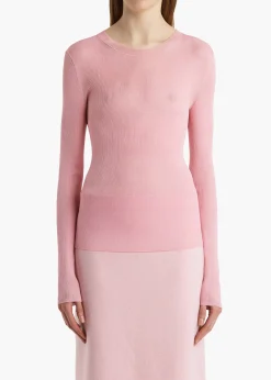 Khaite Knitwear|Shirts & Tops-Mosi Top in Rosewater