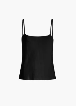 Khaite T-Shirts & Tanks-Moss Cami in Black