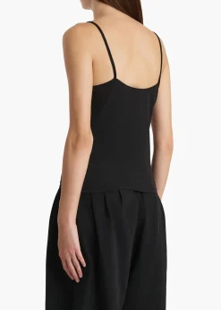 Khaite T-Shirts & Tanks-Moss Cami in Black