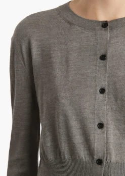 Khaite Knitwear-Nadyne Cardigan in Sterling