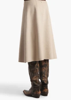 Khaite Skirts & Shorts-Nania Skirt in Oatmeal