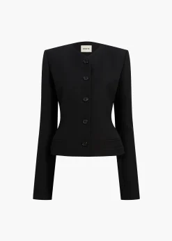 Khaite Leather|Jackets-Nara Jacket in Black